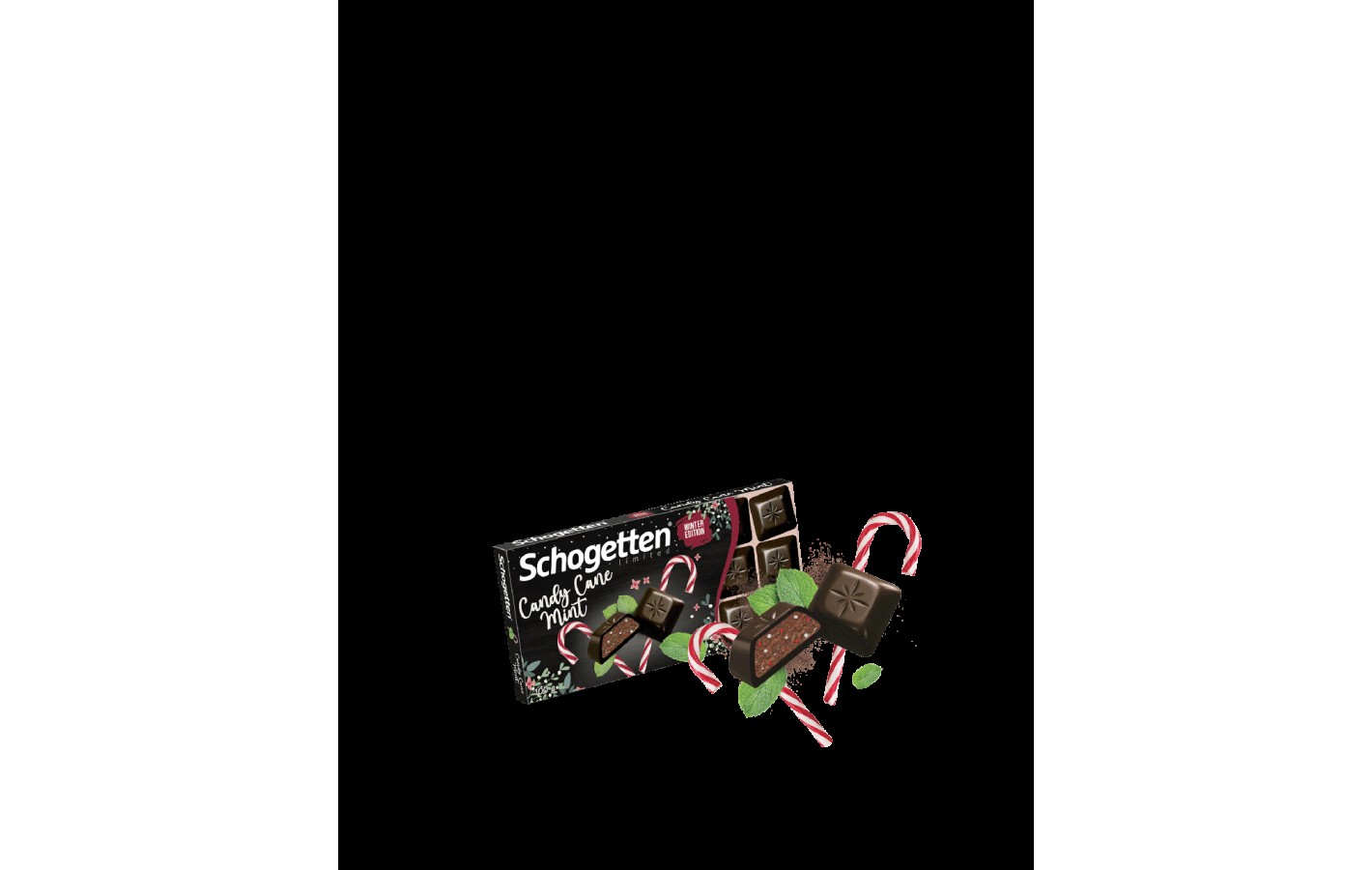 Шоколад чорний з м'ятою Schogetten Candy Cane Mint 100г Німеччина