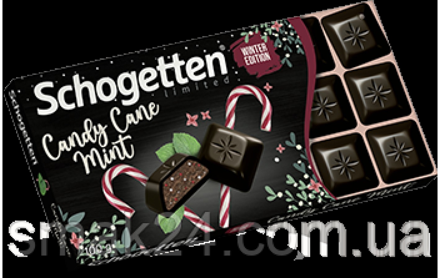 Шоколад чорний з м'ятою Schogetten Candy Cane Mint 100г Німеччина