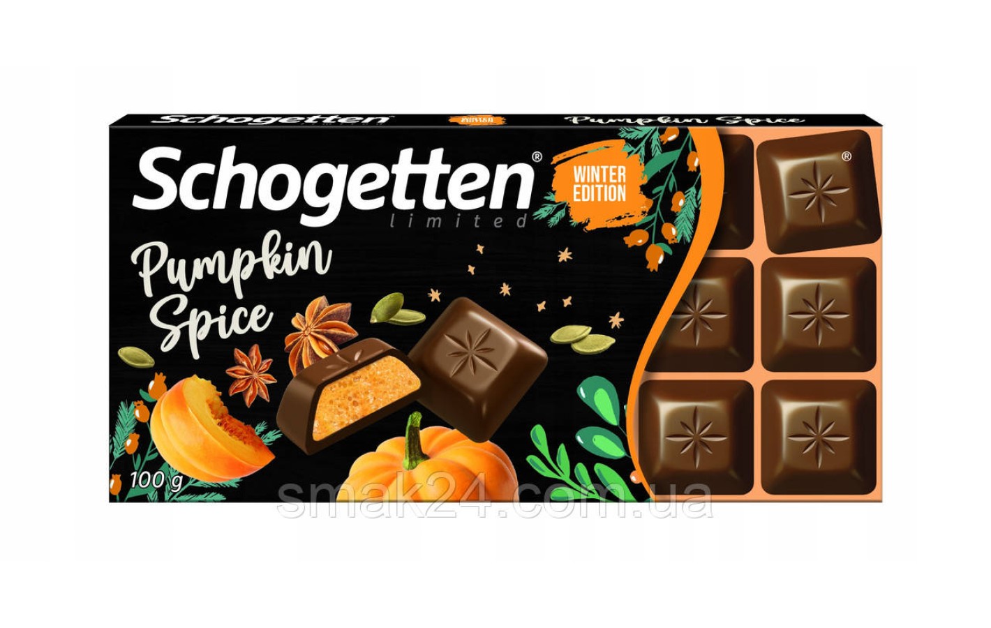 Шоколад молочний з гарбузом та кардамоном Schogetten Pumpkin Spice 100г Німеччина