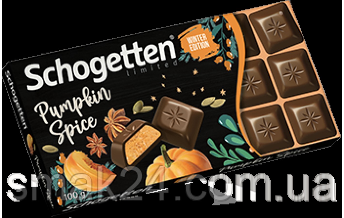 Шоколад молочний з гарбузом та кардамоном Schogetten Pumpkin Spice 100г Німеччина