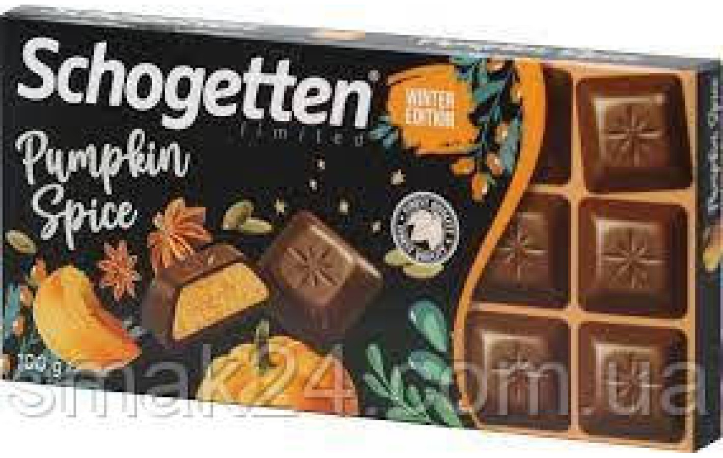 Шоколад молочний з гарбузом та кардамоном Schogetten Pumpkin Spice 100г Німеччина