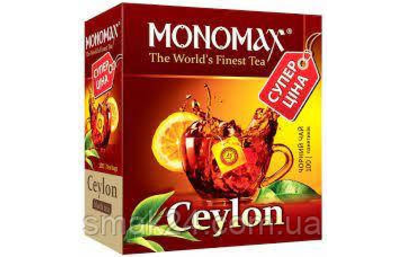 Чай цейлонский черный байховый листовой Monomax Ceylon 80г Украина