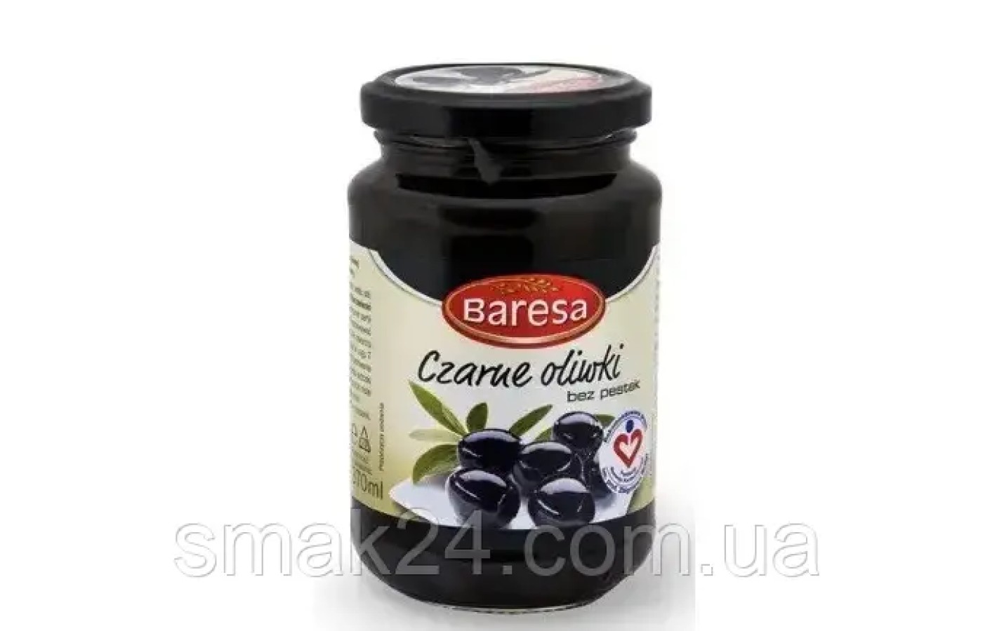 Оливки черные без косточки Baresa Czarne oliwki 340г Италия