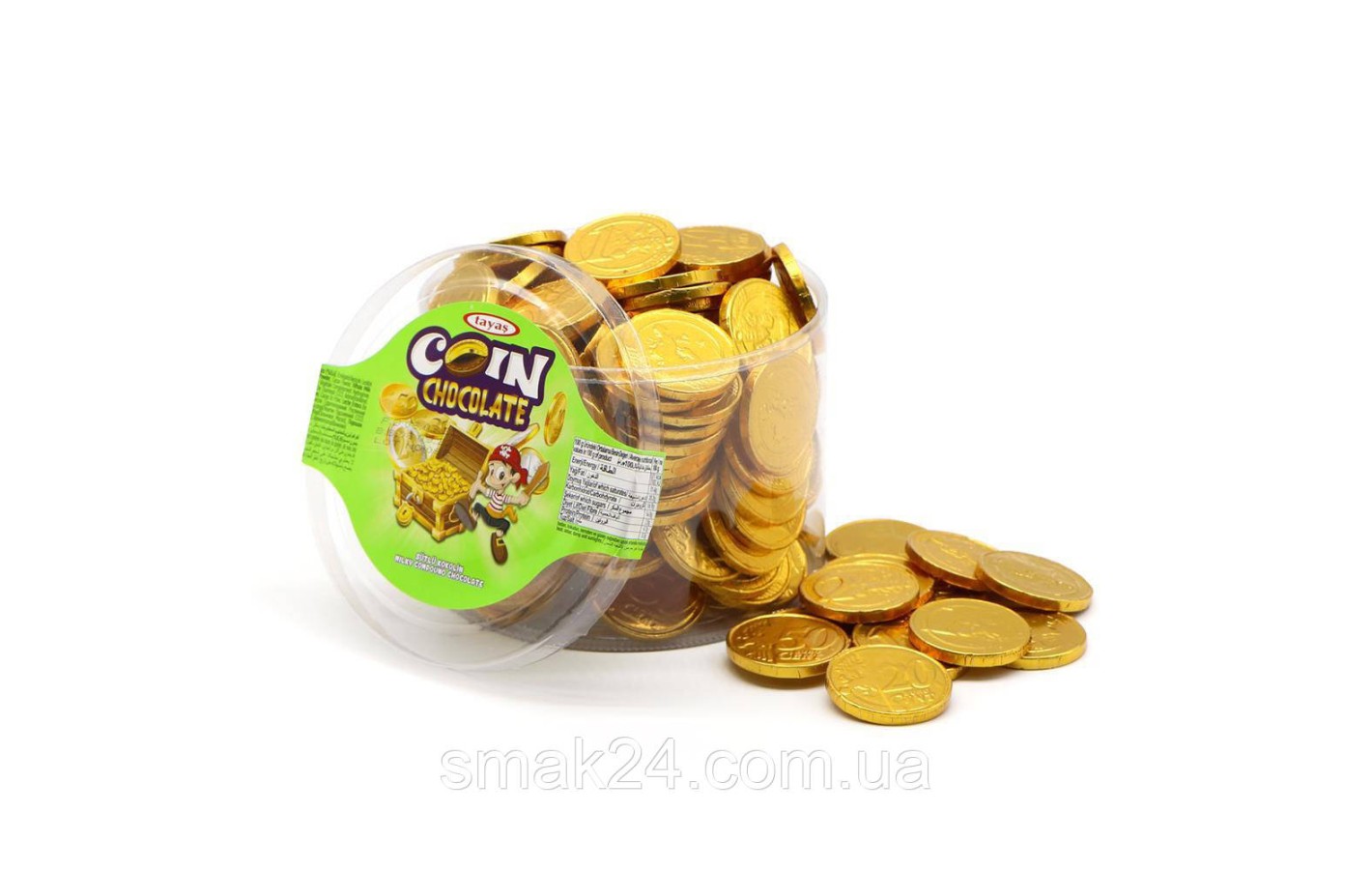 Шоколад молочный Euro Монеты Tayas Coin Chocolate 500 г ( 100-102 шт)