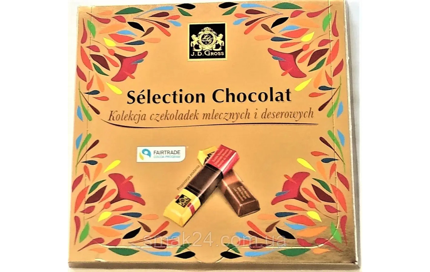 Колекційний набір десертних шоколадних цукерок J.D.Gross Selection Chocolat Deserowych 200 г Польща