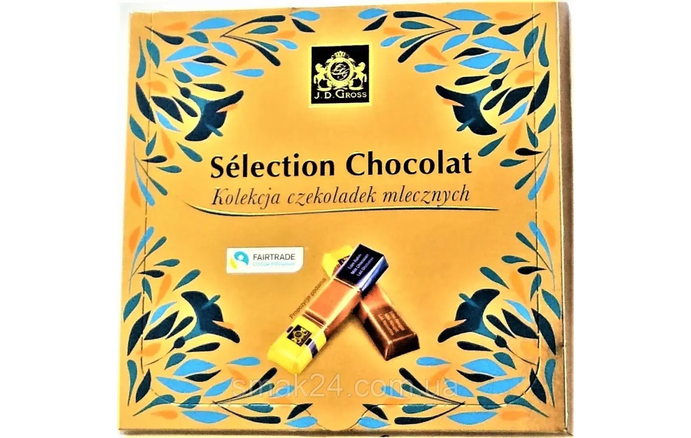 Колекційний набір молочного шоколаду J.D.Gross Selection Chocolat Mlecznych 200г Польща