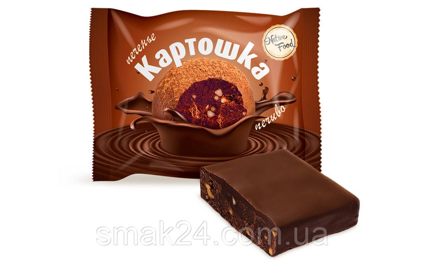 Печиво Картопля в шоколадній глазурі Native Food 1кг Україна