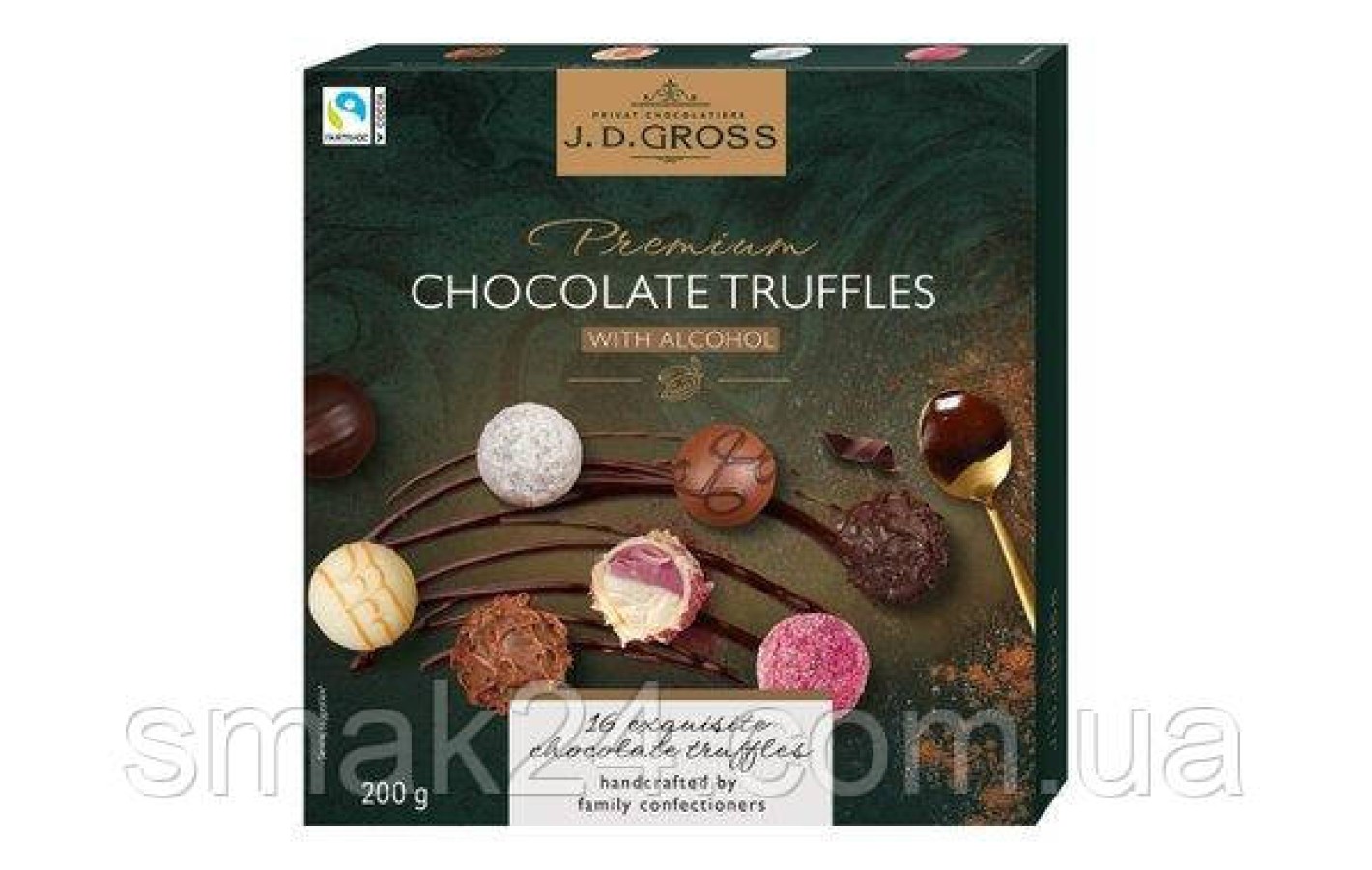 Конфеты пралине с алкоголем J.D.Gross Premium Chocolate Truffles With Alcohol 200г Польша