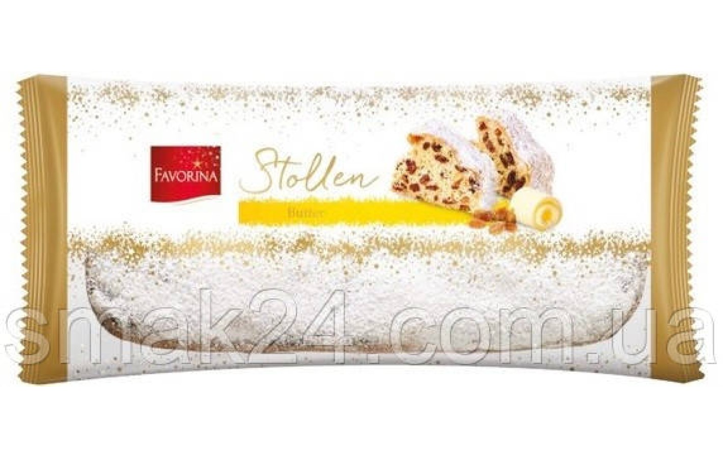 Рождественский кекс с цукатами и изюмом Stollen Butter Favorina Германия 200г