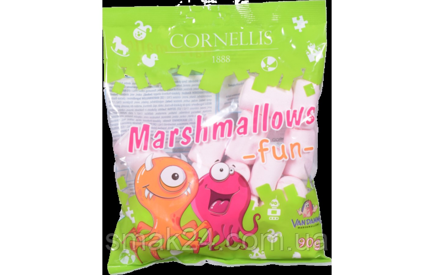 Зефир Маршмэллоу розовый и белый Cornellis Marshmallows Fun 90г Польша