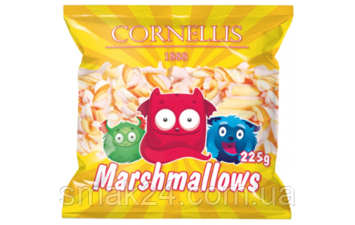 Зефир Маршмэллоу розовый и белый Cornellis Marshmallows 225г Польша