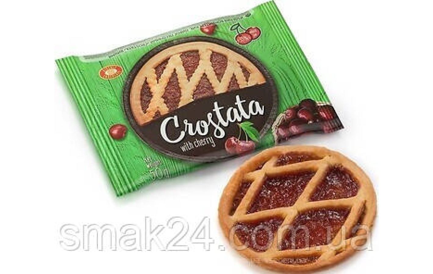 Пиріг пісочний з вишневим джемом Biscuit Chocolate 50г Україна
