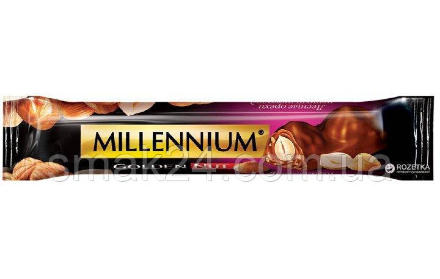 Шоколад чорний З начинкою та цілим Millennium Hazelnuts Dark chocolate 40г Україна