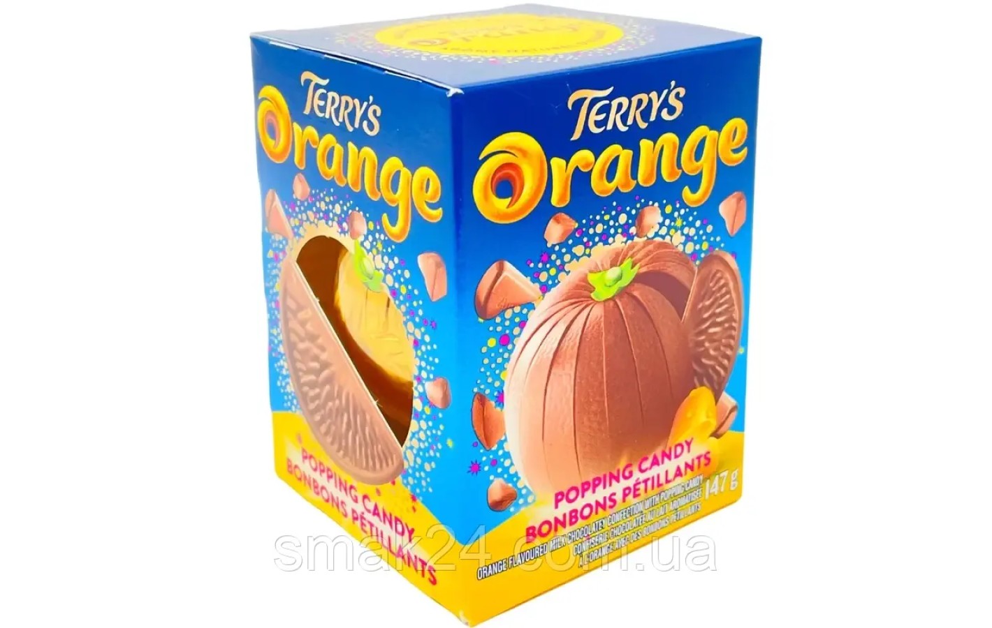 Шоколадний апельсин з карамеллю, що вибухає, Terrys Chocolate Orange Exploding Candy 147г Франція