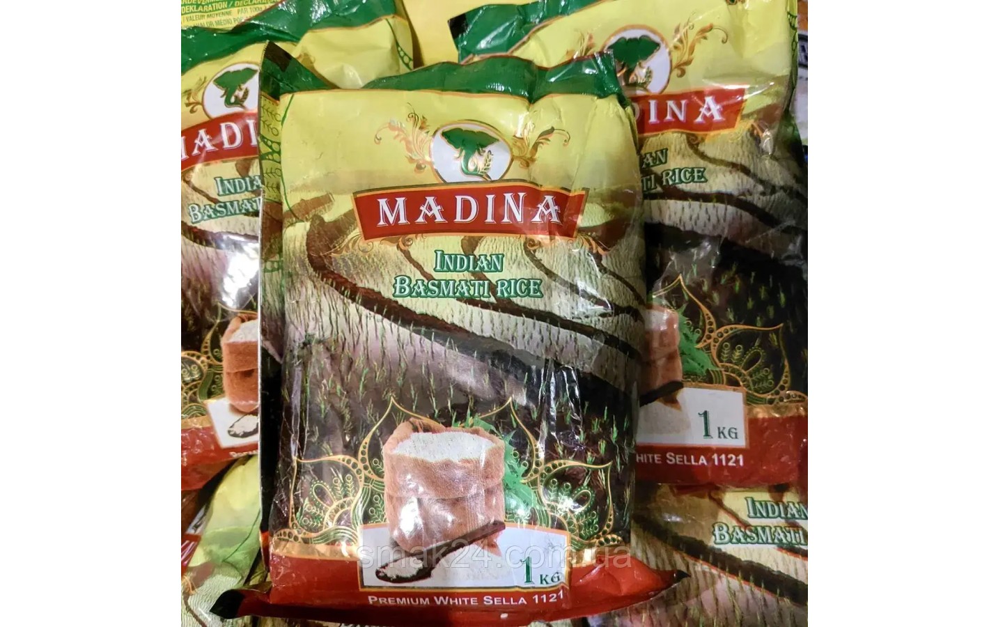 Рис басмати пропаренный (весовой) Madina 1кг Индия