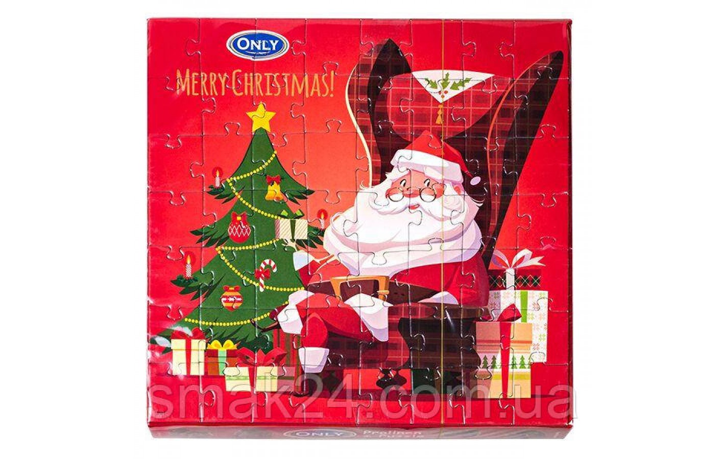 Конфеты из молочного шоколада с молочной начинкой + пазлы Only Merry Christmas 120г Австрия