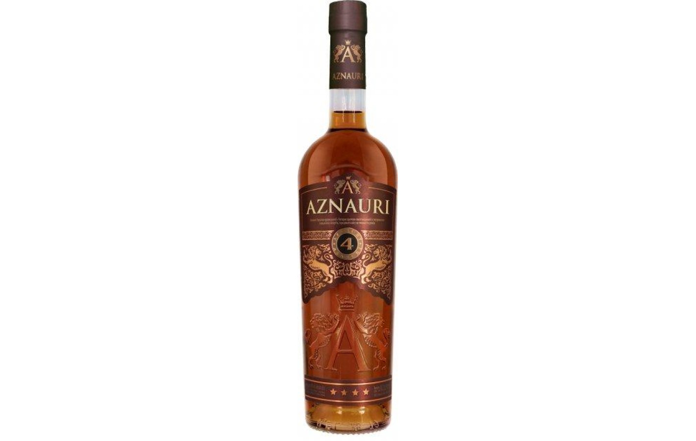 Коньяк Украины ординарный Aznauri Четыре звездочки 40% 0,5л