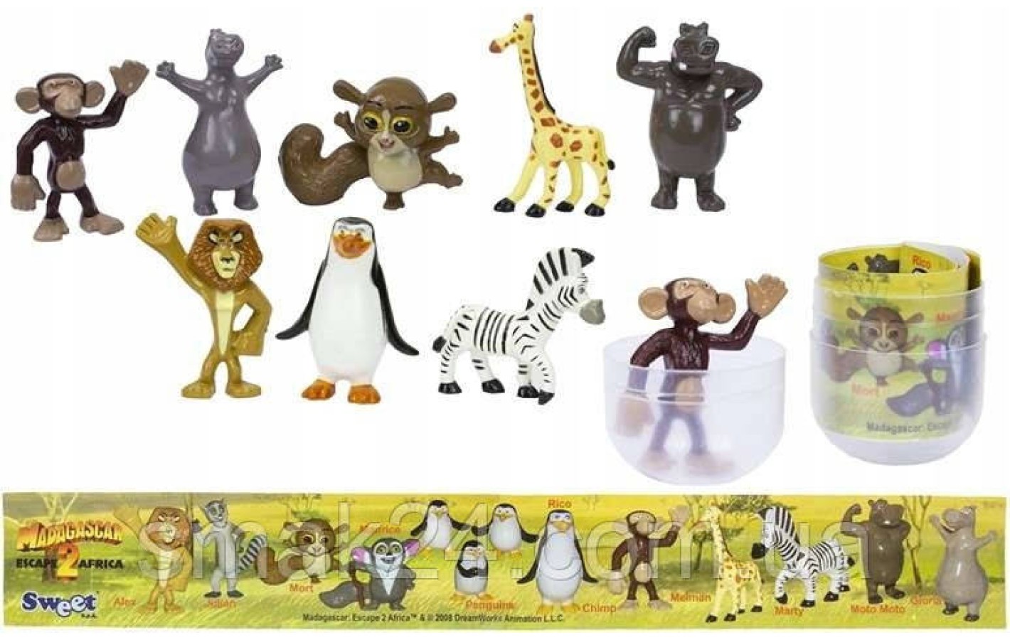 Шоколадное яйцо с сюрпризам Madagascar 20г Италия