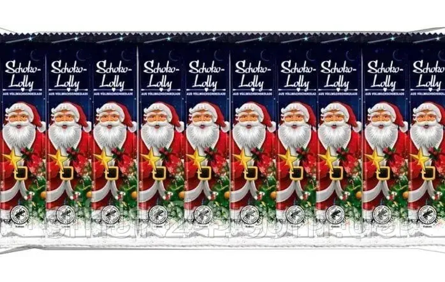 Шоколадный Николай на палочке Schoko Lollies Gut&Gunstig (10шт х15г)  150г  Германия