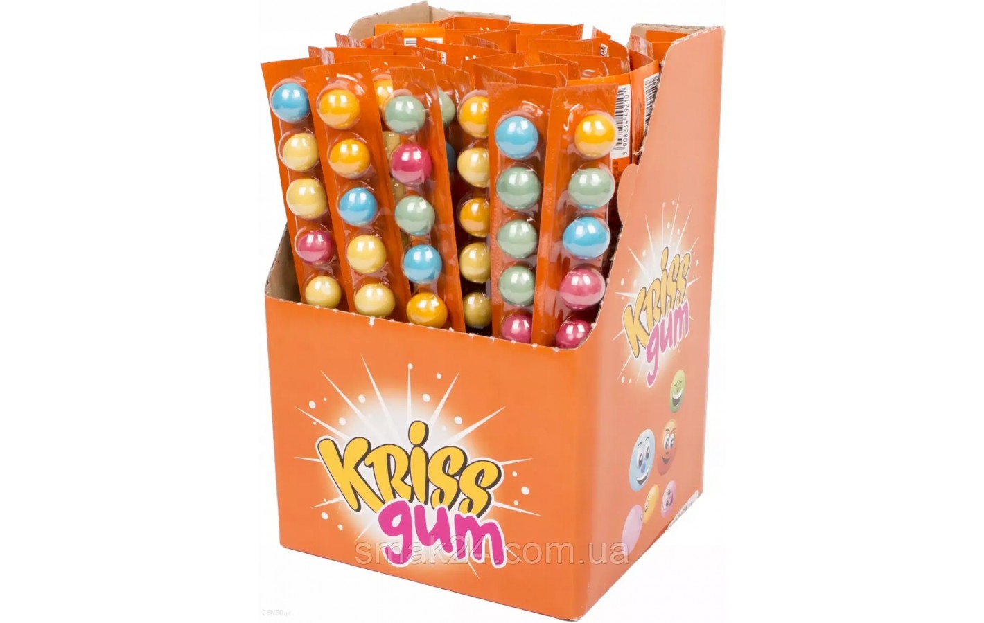 Жувальна гумка з фруктовими смаками KRISS GUM 1 шт (10х3г) Польща