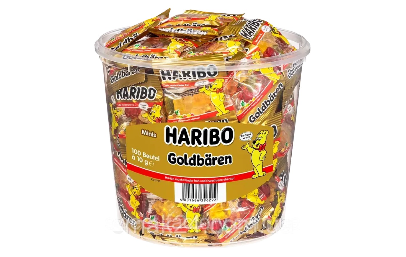 Желейные конфеты Золотые мини-мишки Haribo Goldbaren (фруктовый микс) 1000г (100штх10г) Германия