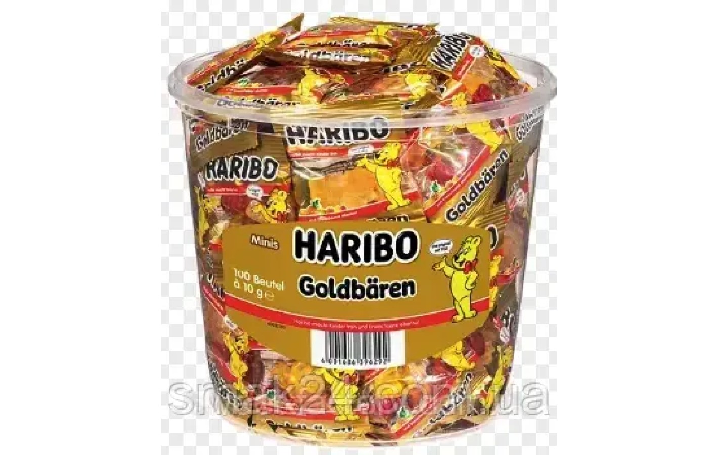 Желейные конфеты Золотые мини-мишки Haribo Goldbaren (фруктовый микс) 1000г (100штх10г) Германия