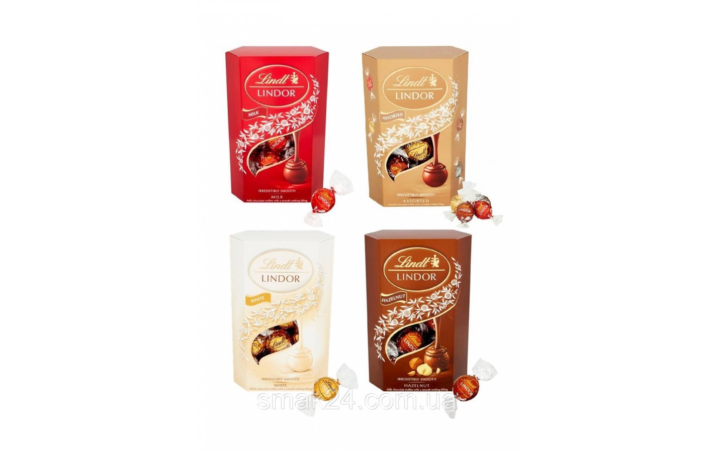 Цукерки шоколадні Асорті Lindt Lindor Assorted 237 г Швейцарія