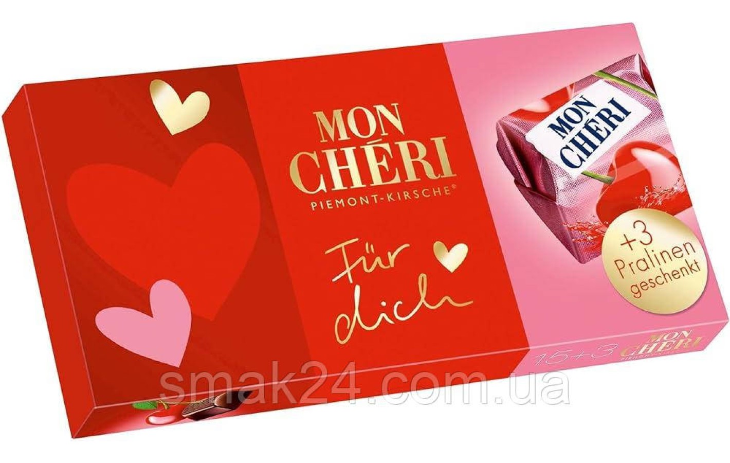 НОВИНКА! Конфеты Пралине Мон Чери Ferrero Mon Cheri Piemont-Kirsche (15шт+3шт) 189 г Германия