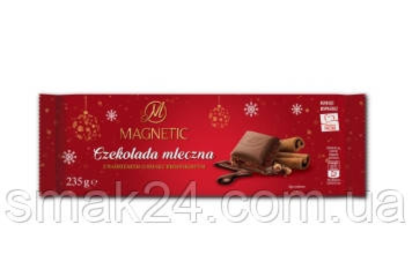 Шоколад молочный с начинкой Корица и Имбирь Magnetic 235г Польша