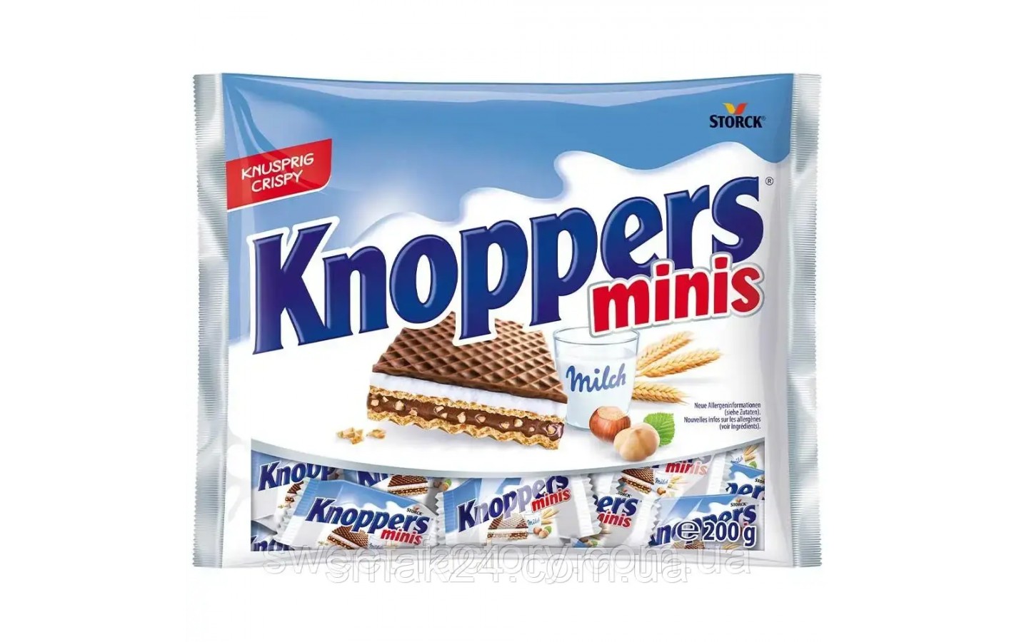 Вафли  молочные с лесным орехом Knoppers  Milch (5x25г) 125г Германия