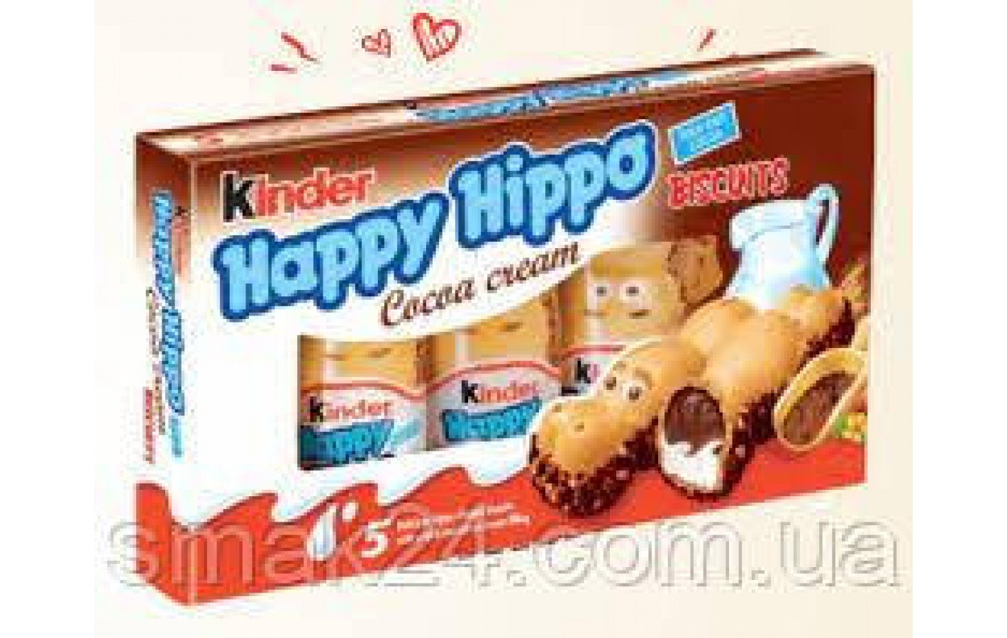Киндер с какао-кремом KINDER Happy Hippo Бегемотики 5х20,7 Германия