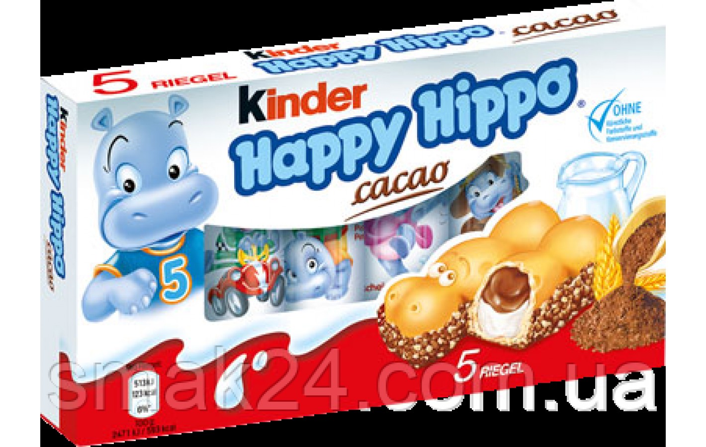 Киндер с какао-кремом KINDER Happy Hippo Бегемотики 5х20,7 Германия