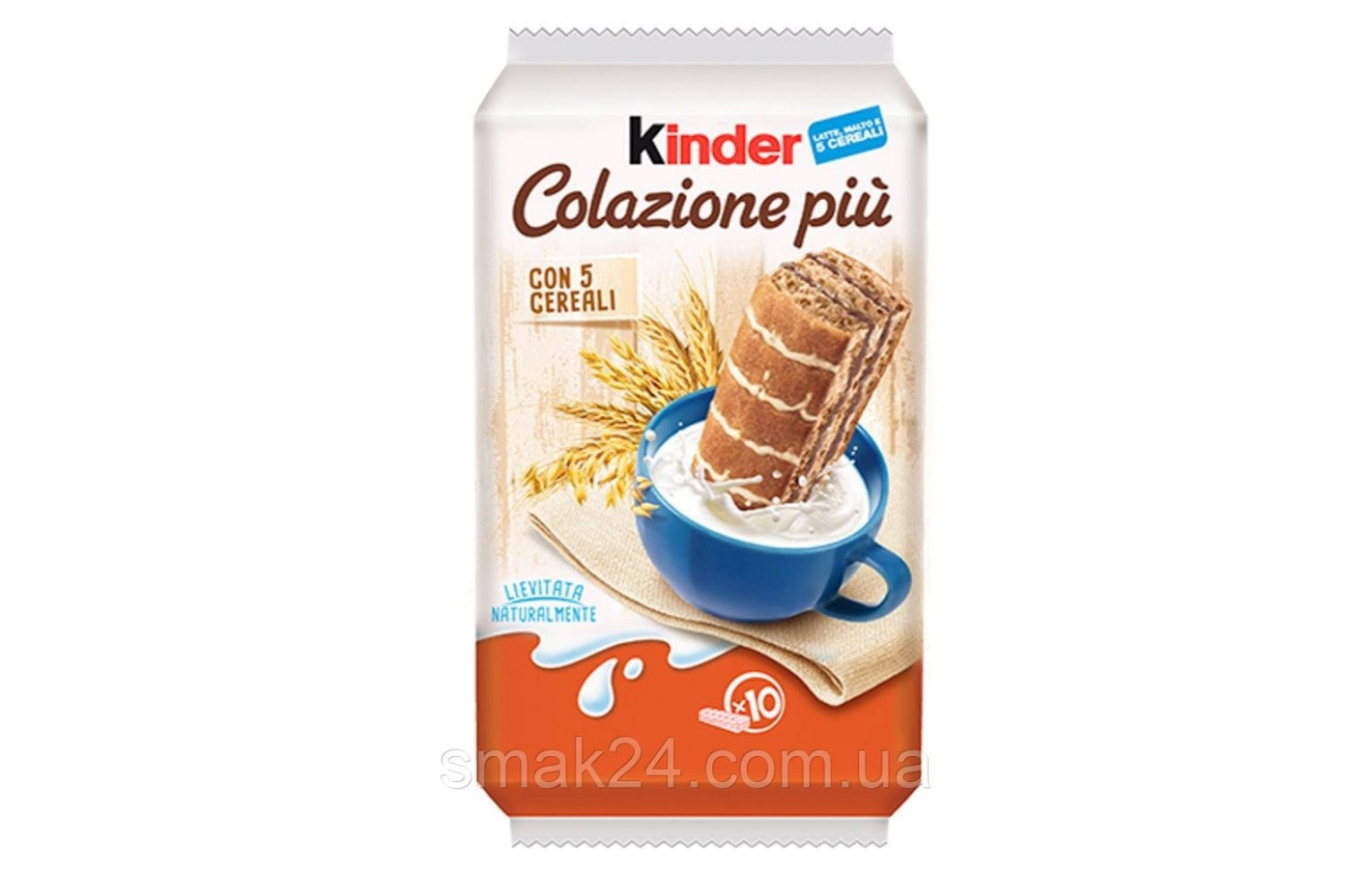 Бісквітне тістечко зі злаками Kinder Colazione Piu (10x29г) 270 г Італія