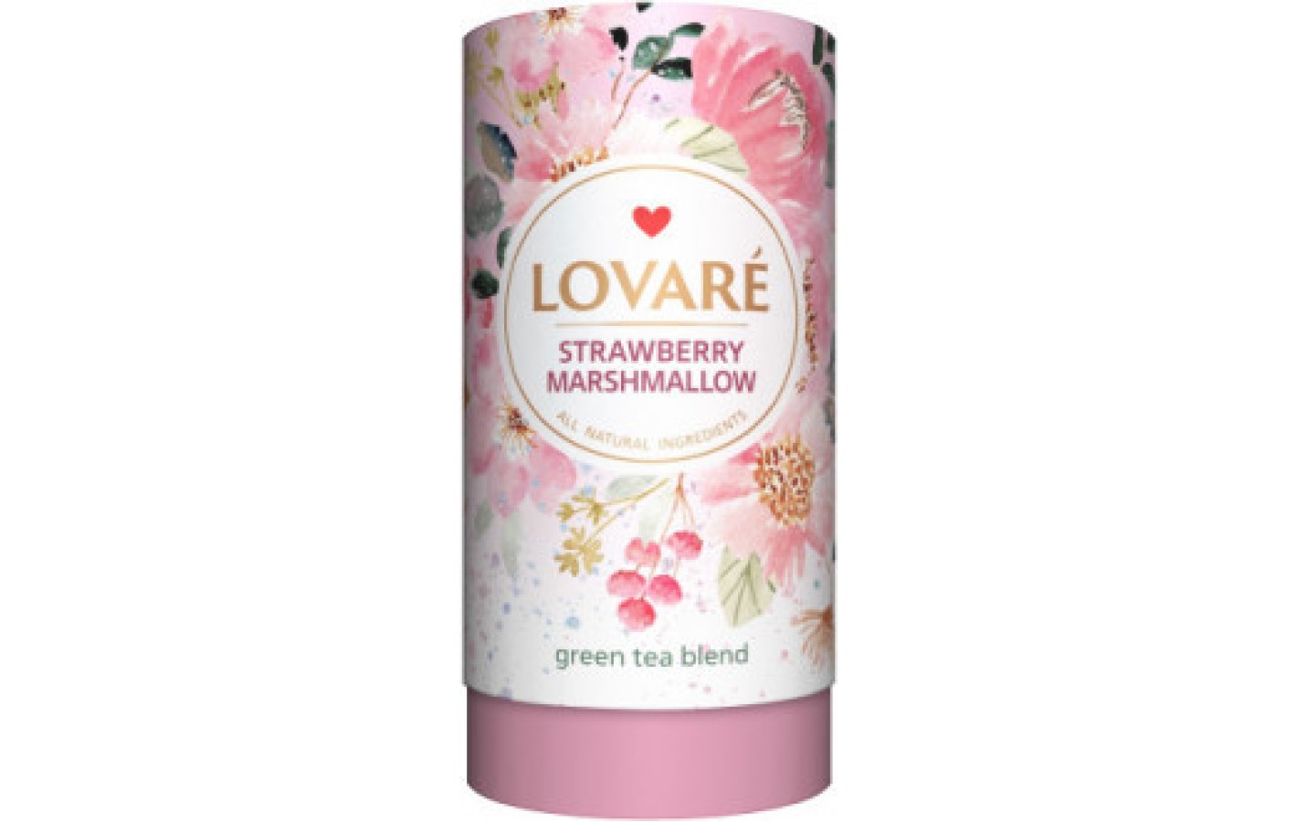 Чай зеленый с фруктами и цветочными лепестками Lovare Клубничный Зефир 80г Украина