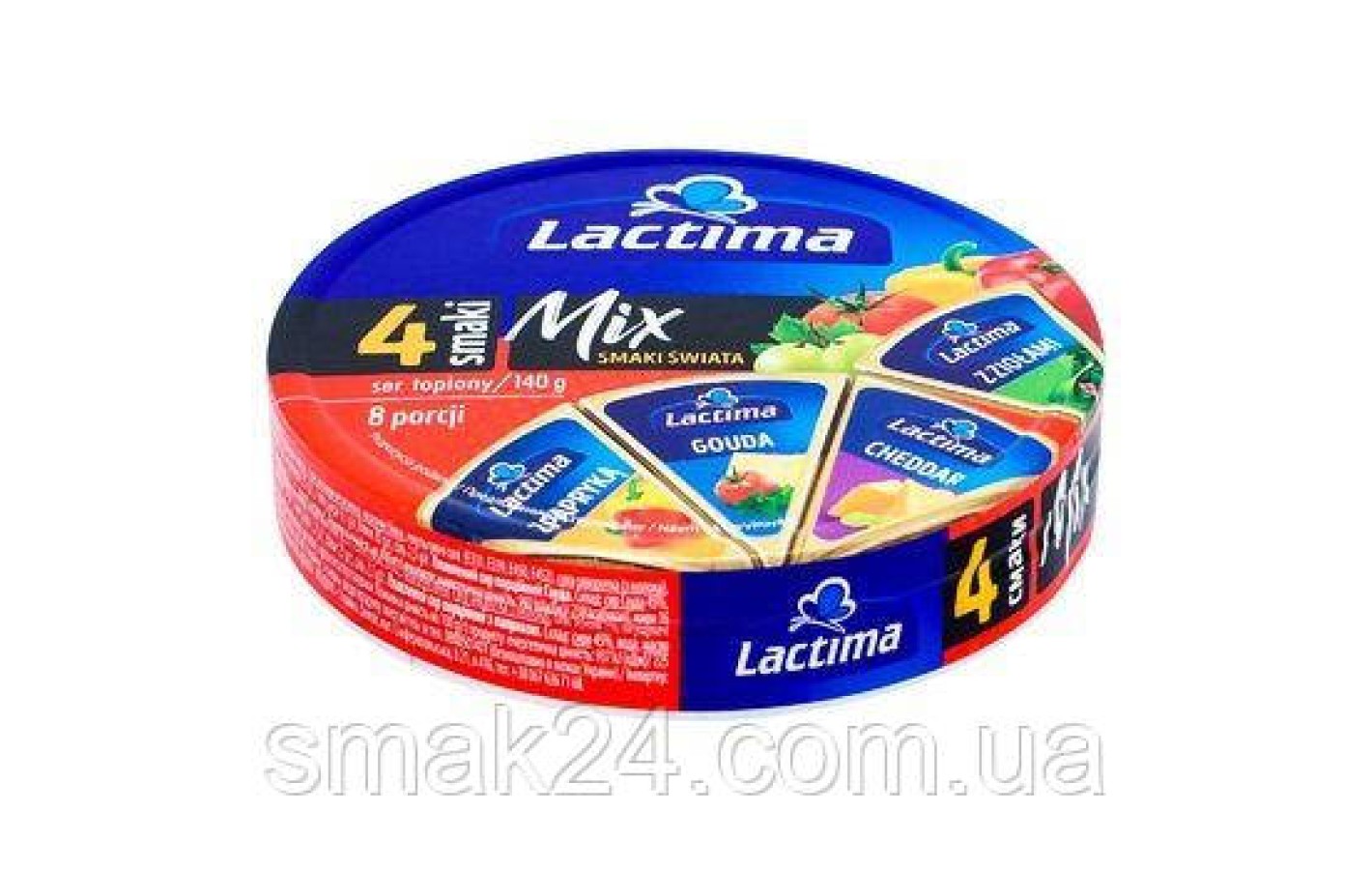 Сыр плавленный Микс порционный,Lactima Mix 4 вкуса 140г