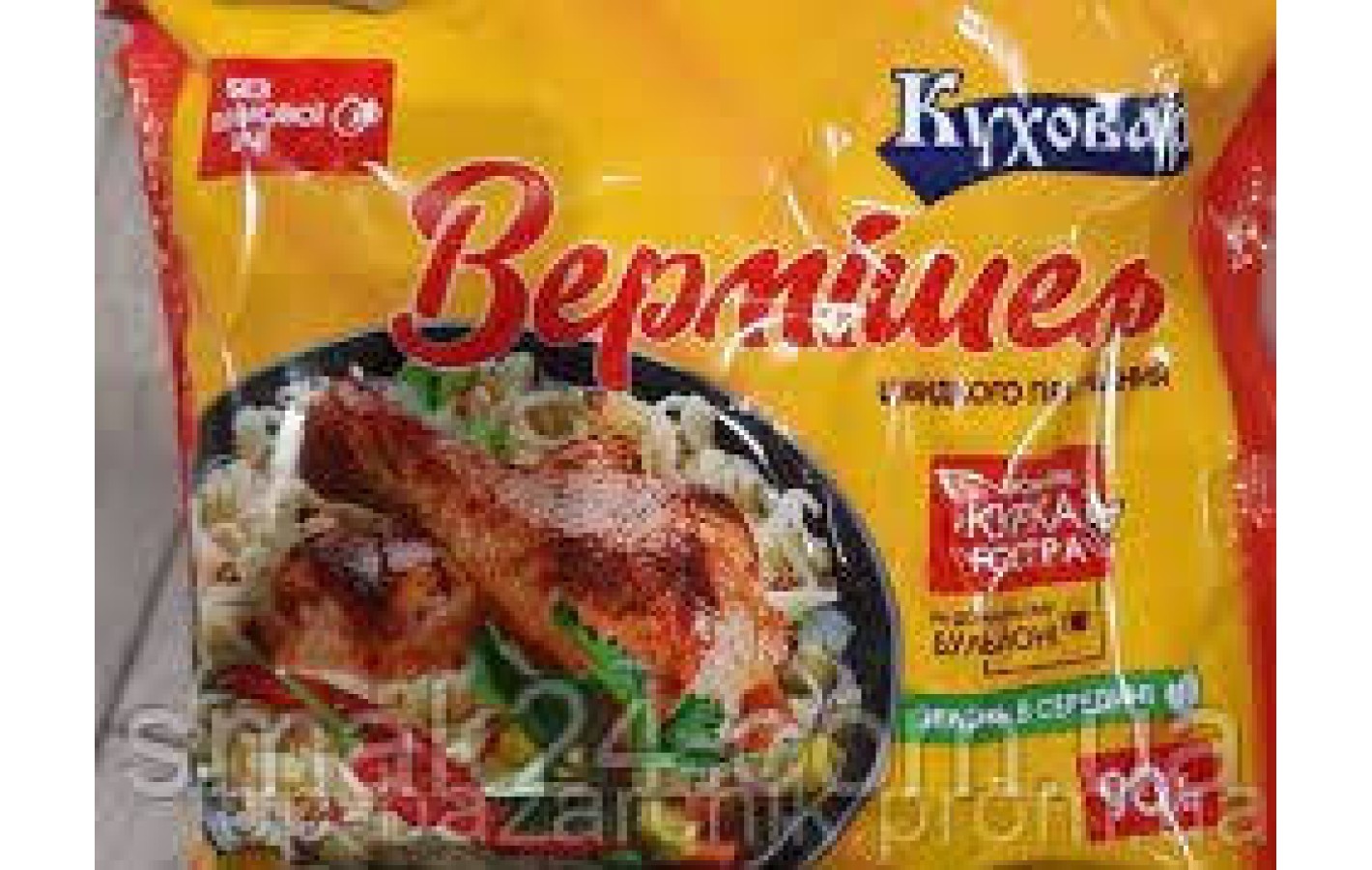 Вермишель быстрого приготовления со вкусом курицы на домашнем бульоне ОСТРАЯ Куховар 90г