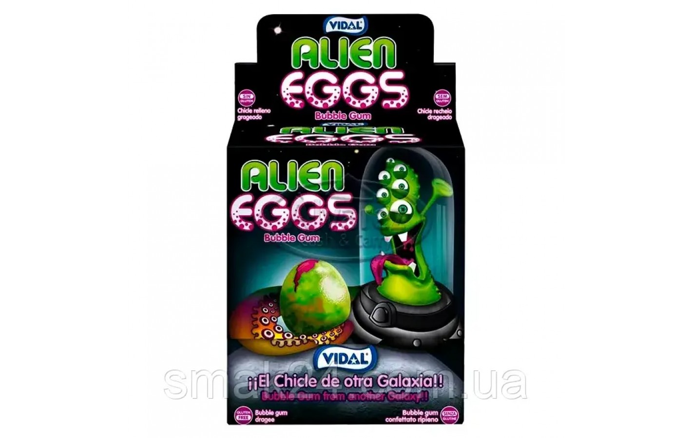 Жевательные резинки Инопланетное яйцо БЕЗ ГЛЮТЕНА Vidal Alien Eggs 5 г Испания