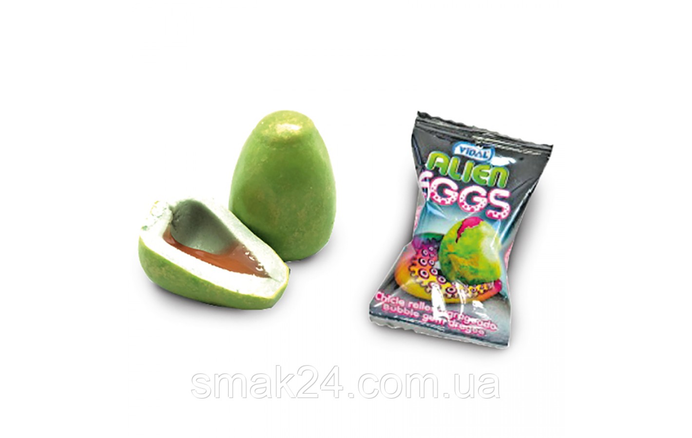 Жевательные резинки Инопланетное яйцо БЕЗ ГЛЮТЕНА Vidal Alien Eggs 5 г Испания