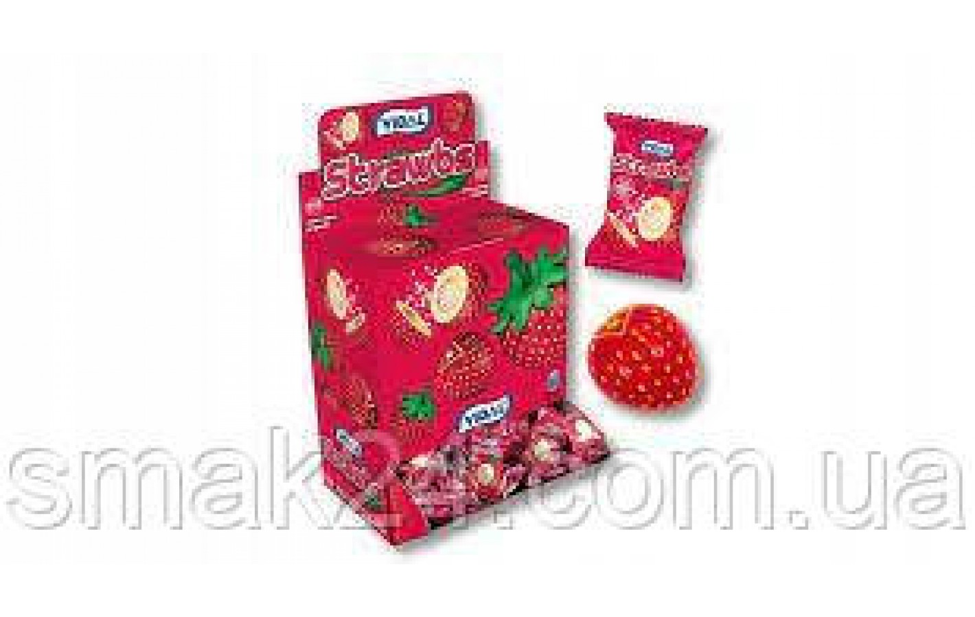 Жевательные резинки БЕЗ ГЛЮТЕНА Vidal Strawbs (200шт х 5г) Испания