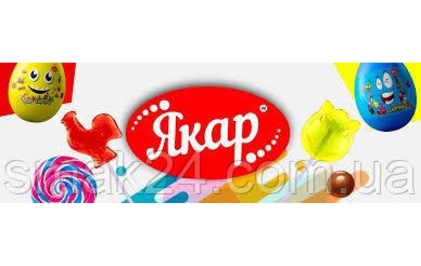 Леденцы радужные на палочке Якар Vil Pop Lollipop (70шт х 16г) 1120г