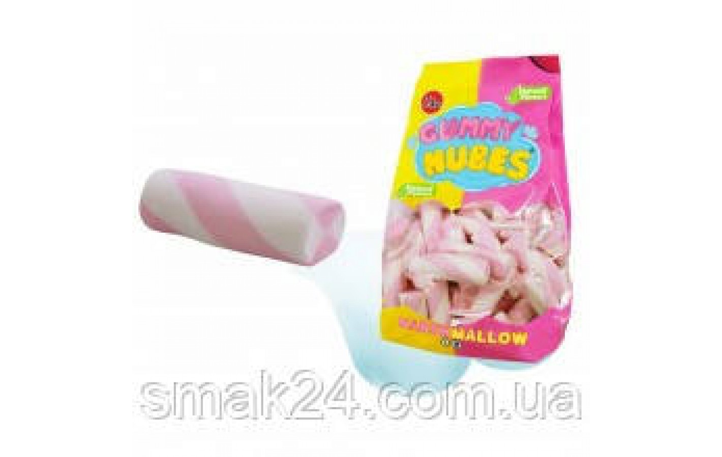 Зефір Маршмелоу БЕЗ ГЛЮТЕНА І ЛАКТОЗИ Gummy Nubes Marshmallow Jake Rayados Striped 500 г Іспанія