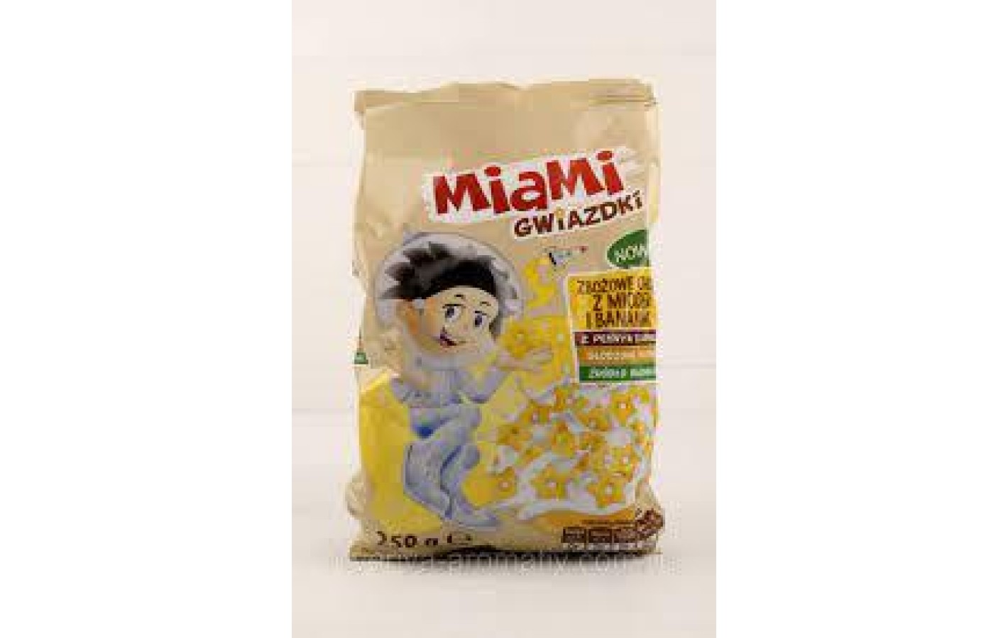 Сухий сніданок БЕЗ ПАЛЬМОВОГО МАСЛА Банан Miami banami, 250 г Польща