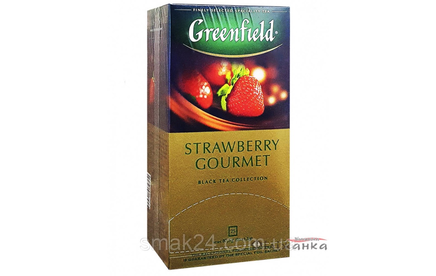 Чай черный с ароматом клубники и шоколада Greenfield «Strawberry Gourmet» (25 пакетиков х 1.5г) 37.5г