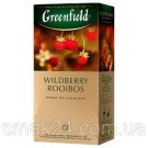 Чай травяной с кусочка земляники и клюквы Greenfield «Wildberry Rooibos» (25 пакетиков х 1.5г) 37.5г