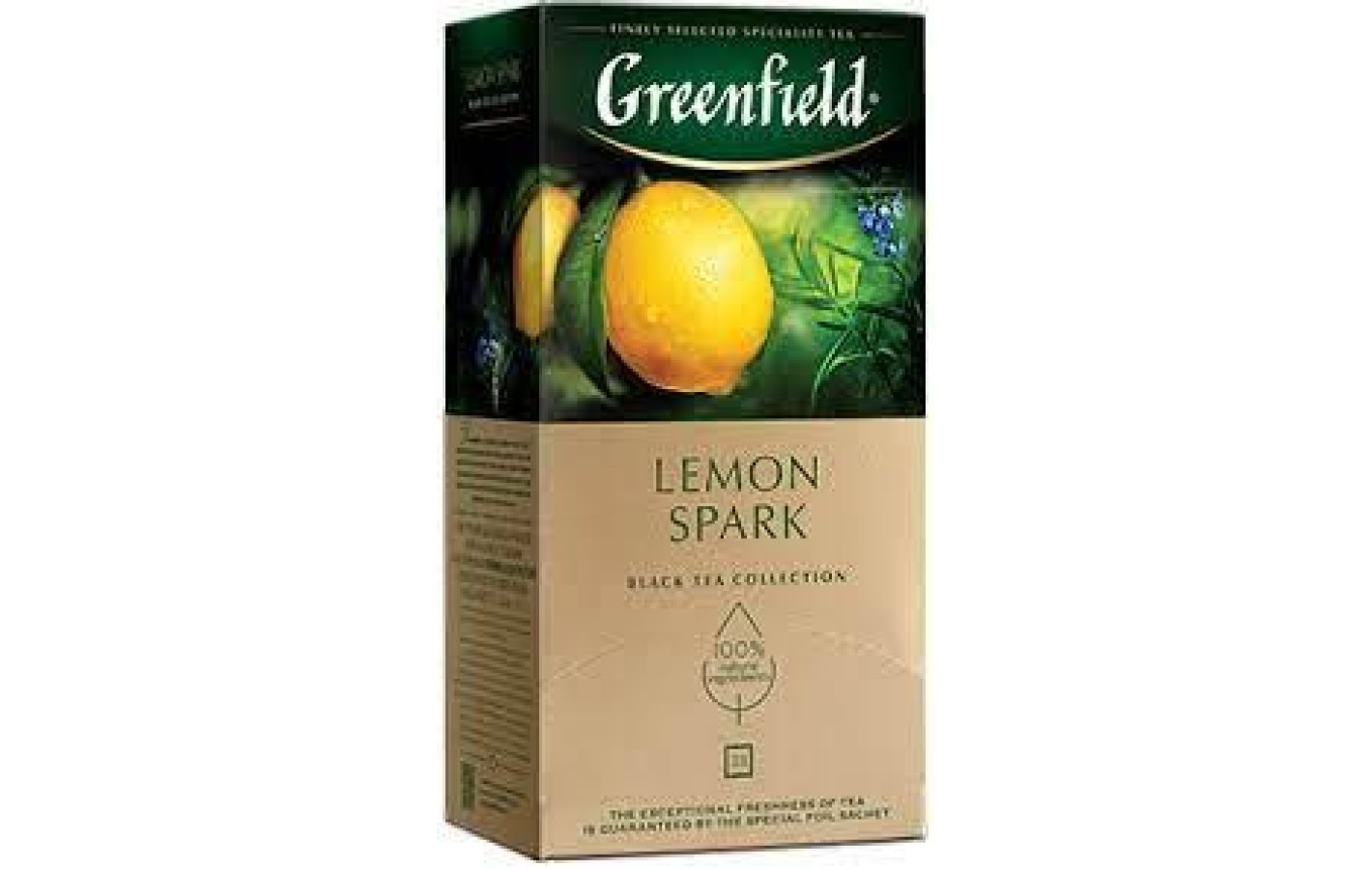 Чай черный с цедрой лимона Greenfield «Lemon Spark» (25 пакетиков х 1.5г) 37.5г