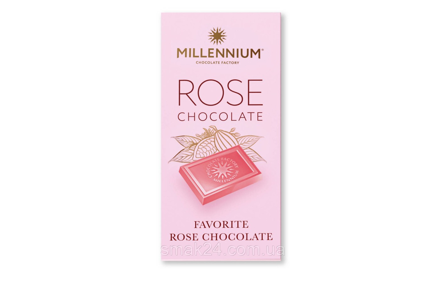 Шоколад рожевий Millennium Rose 100г Україна