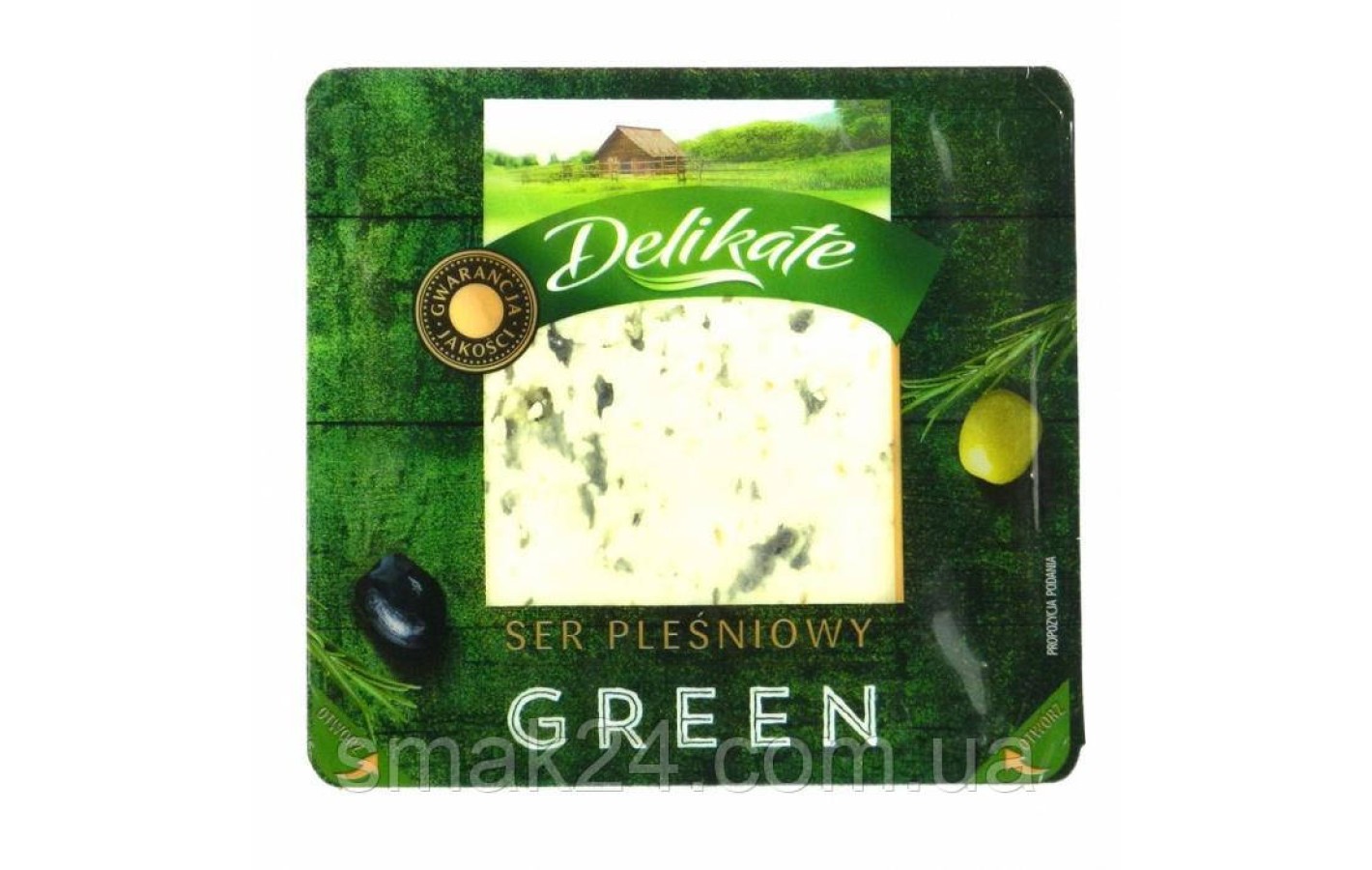 Сир із зеленою цвіллю Delikate Ser plessiowy green 100 г Польща