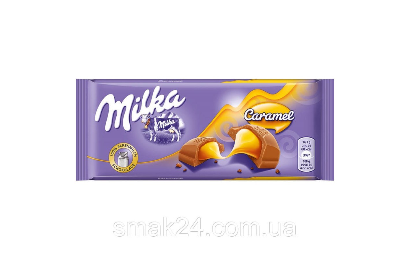 Шоколад молочный  Milka Caramel Швейцария 100г