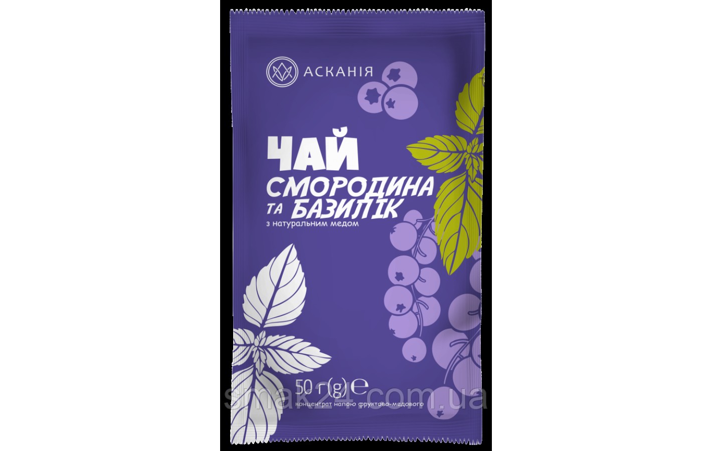 Концентрат фруктово-медового напитка Чай смородина и базилик Аскания-Пак 50г Украина