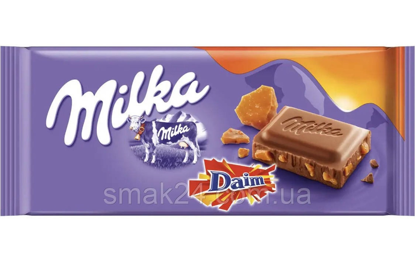 Шоколад молочный с карамелью и миндалем Milka Ganze Hazelnuts  Швейцария 100г